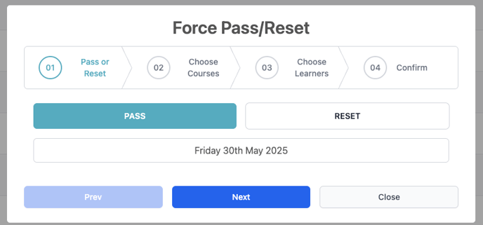 Force pass 1