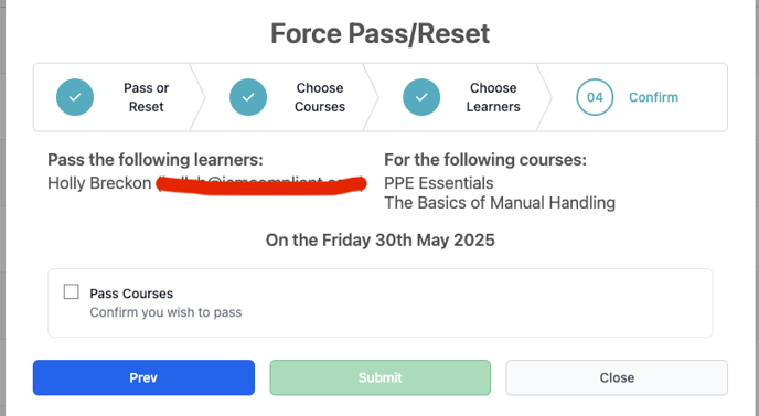 Force pass 3 