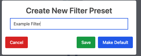 Name your filter 