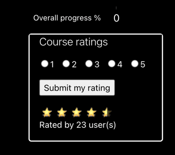 Overall progress percent