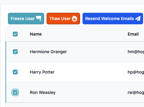 Resend welcome email - bulk 